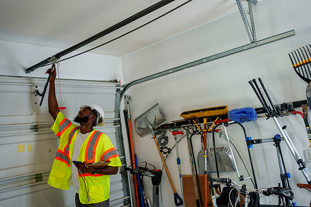 Professional Garage Door Roller Replacement technician working in Houghton, NY